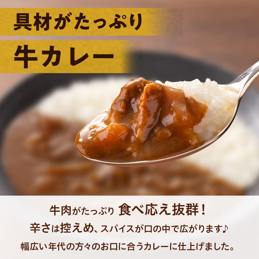 常温保存タイプ 牛カレー10袋